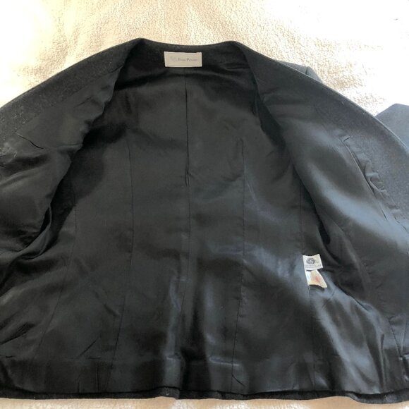 Evan-Picone VTG collarless gray single button blazer - Picture 7 of 10